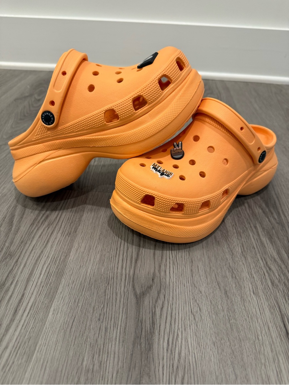 CROCS Classic Bae Platform Clog in Bright Orangesicle